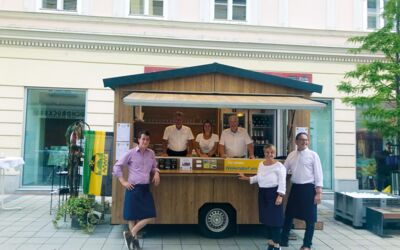 Foto von einem der Stände beim Bezirksfest in Wr. Neustadt